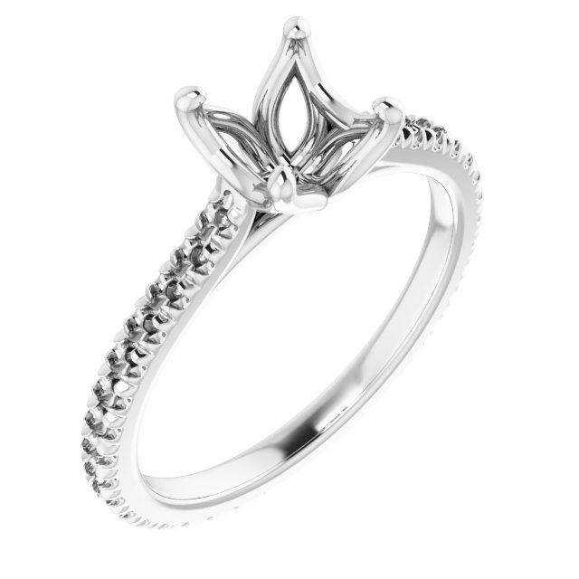 Accented Eternity-Style Engagement Ring