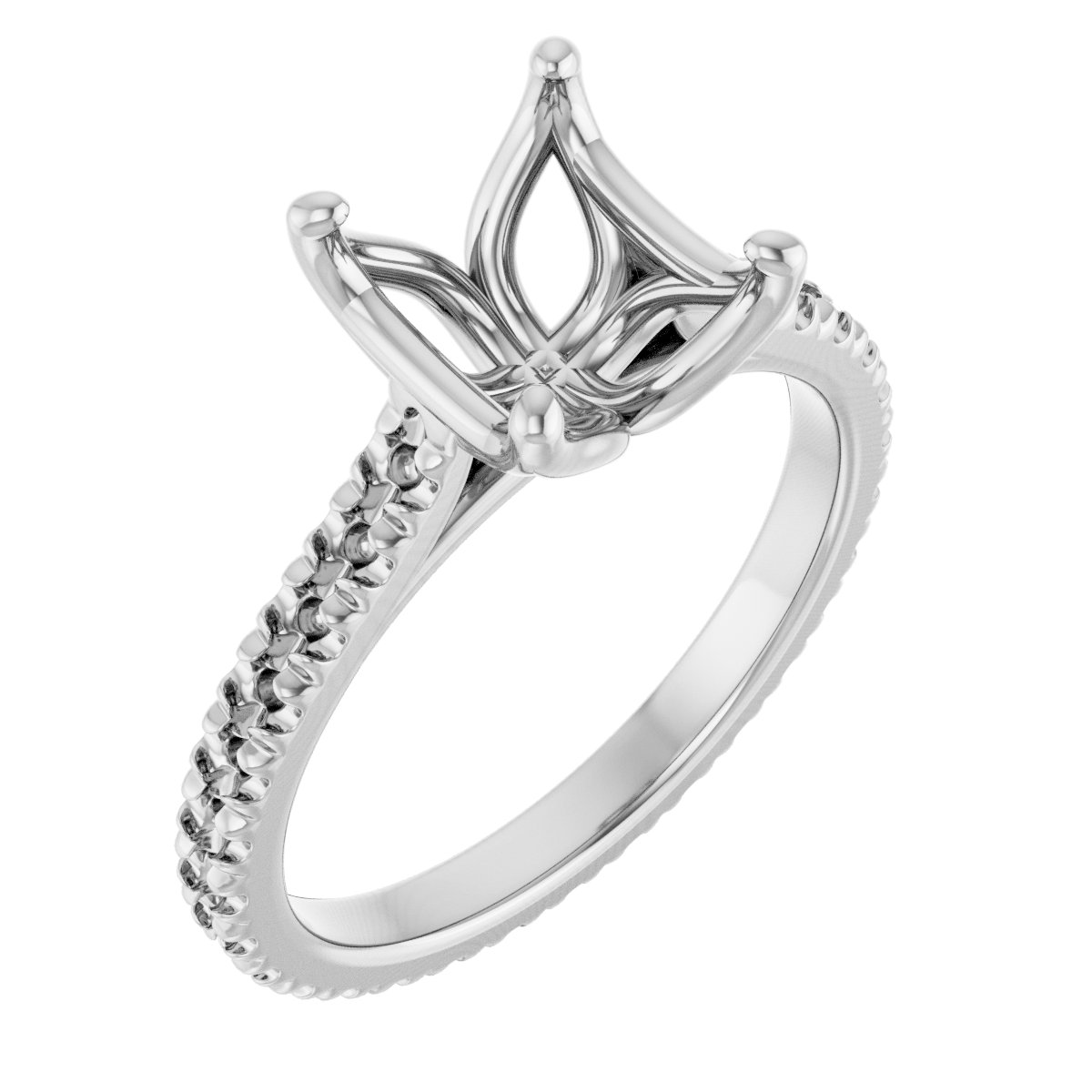 Accented Eternity-Style Engagement Ring