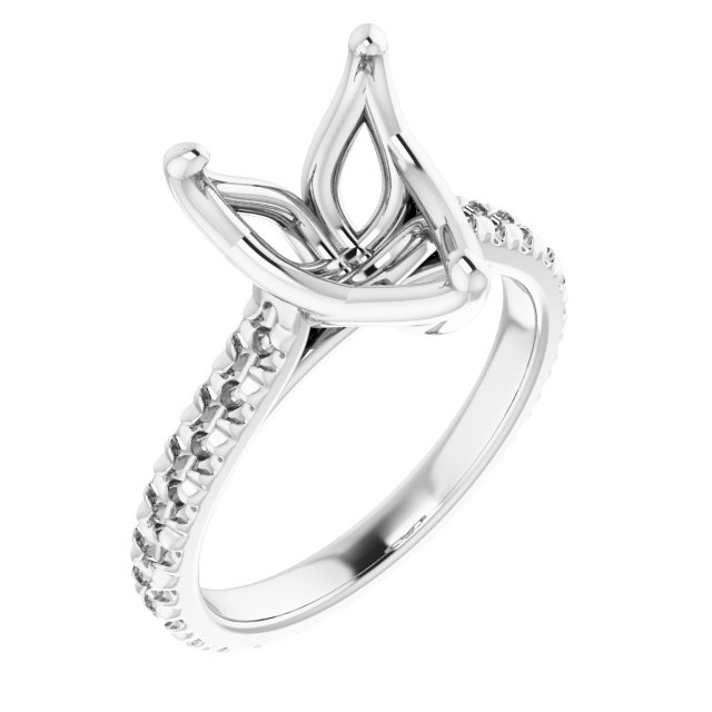 Accented Eternity-Style Engagement Ring