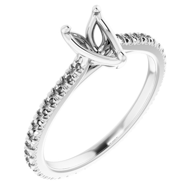 Accented Eternity-Style Engagement Ring
