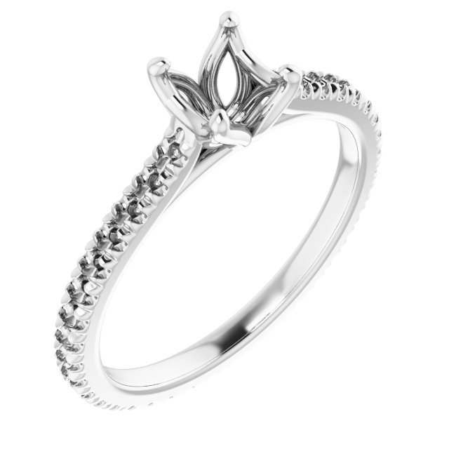 Accented Eternity-Style Engagement Ring