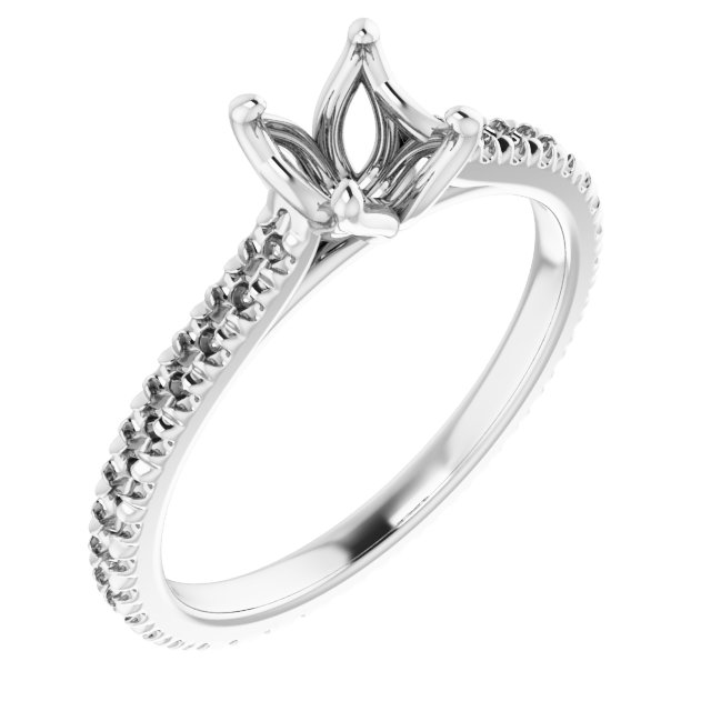 Accented Eternity-Style Engagement Ring