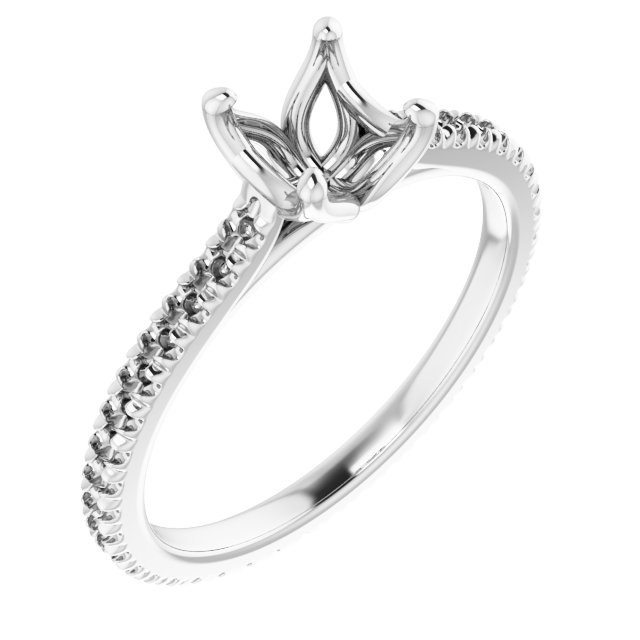 Accented Eternity-Style Engagement Ring