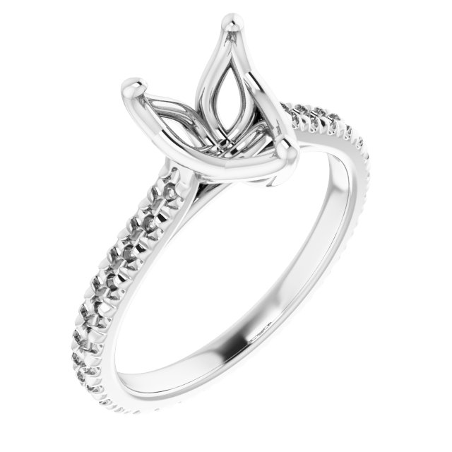 Accented Eternity-Style Engagement Ring