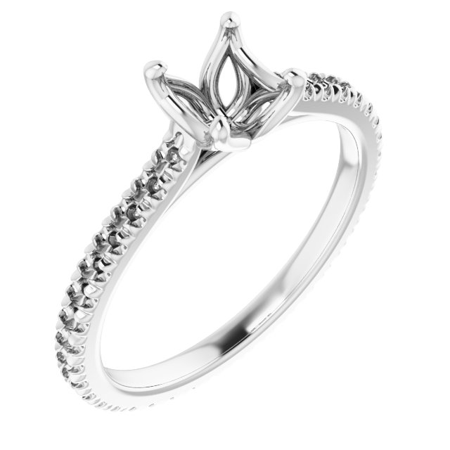 Accented Eternity-Style Engagement Ring