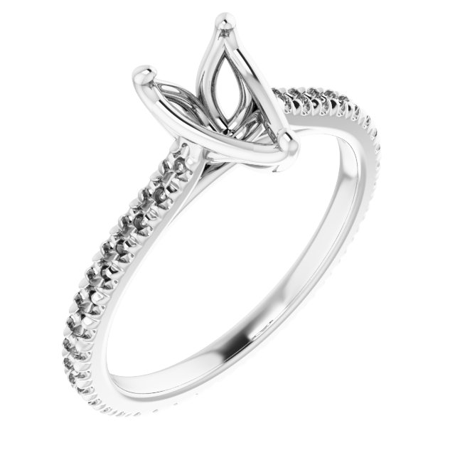 Accented Eternity-Style Engagement Ring