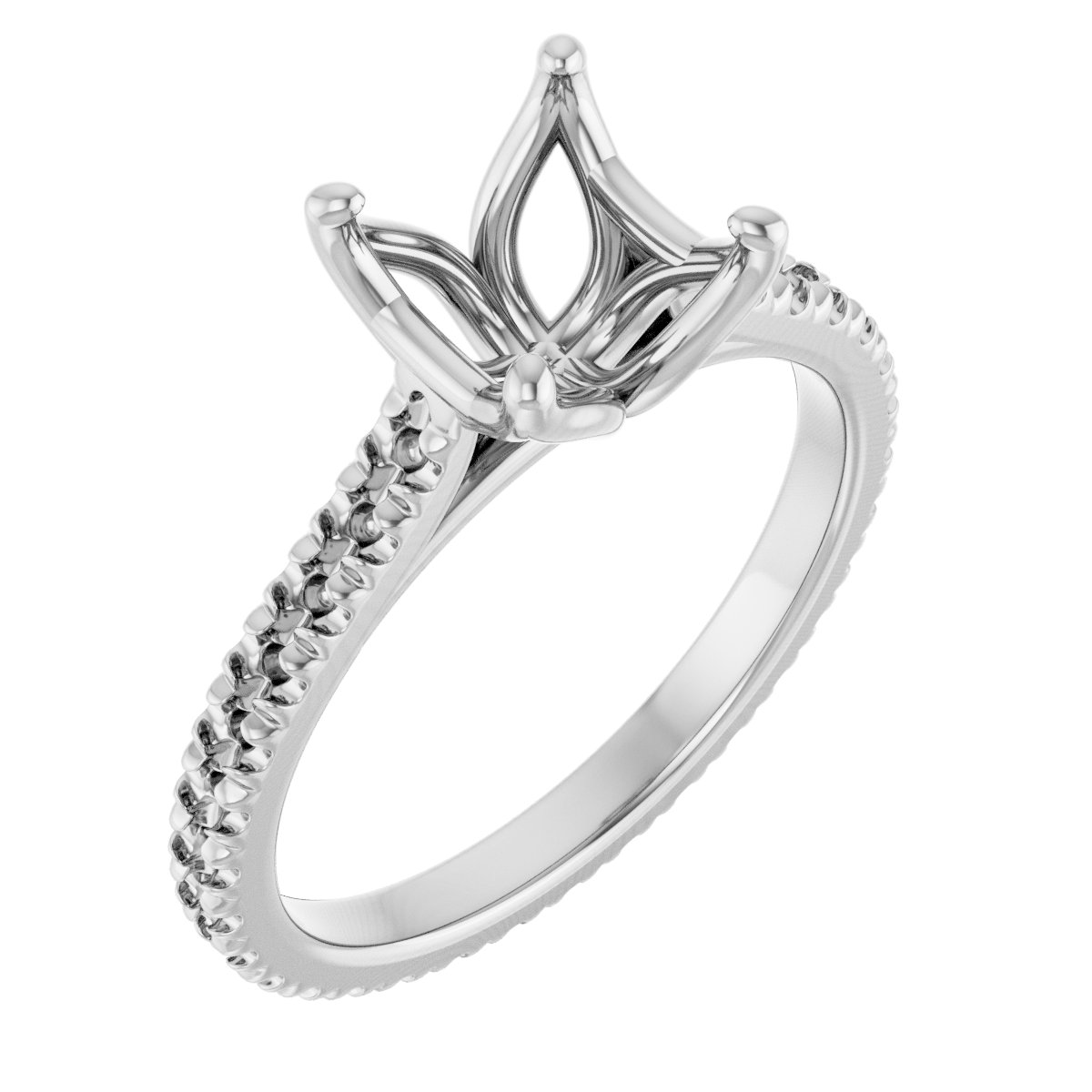 Accented Eternity-Style Engagement Ring