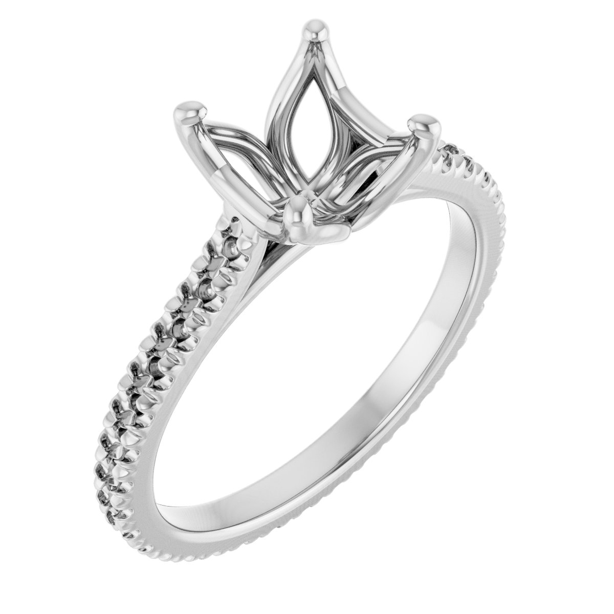 Accented Eternity-Style Engagement Ring
