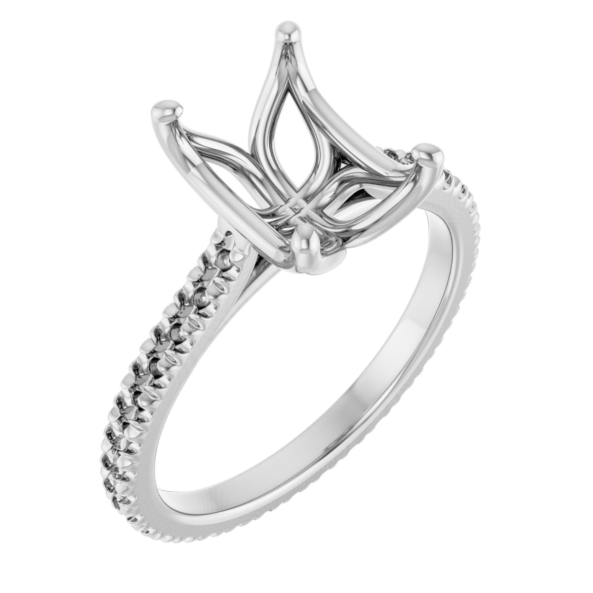 Accented Eternity-Style Engagement Ring