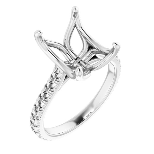 Accented Eternity-Style Engagement Ring