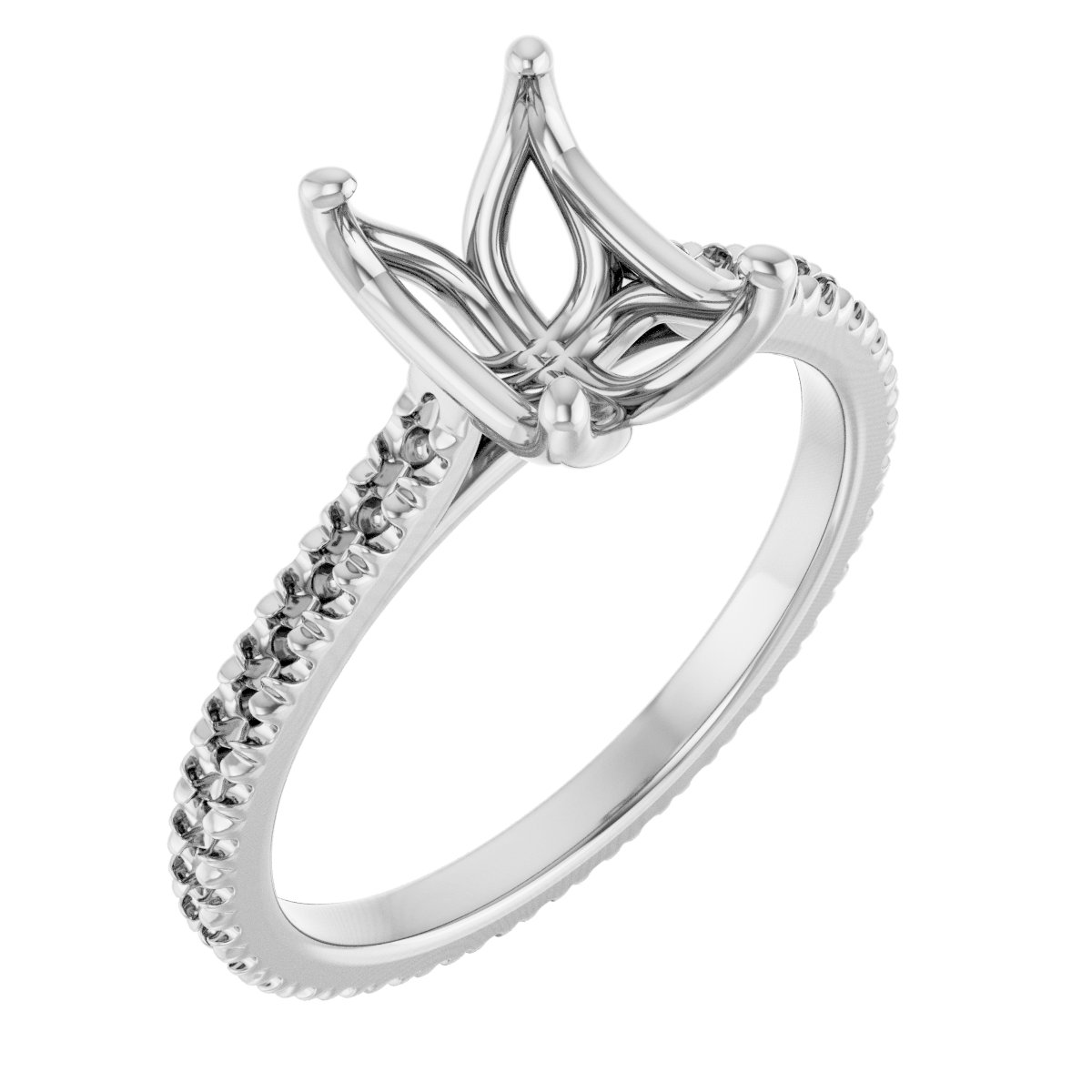Accented Eternity-Style Engagement Ring