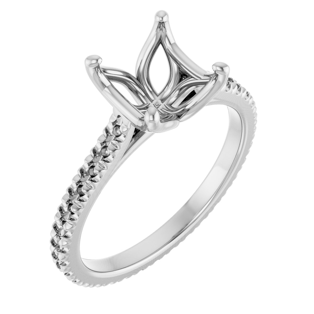 Accented Eternity-Style Engagement Ring