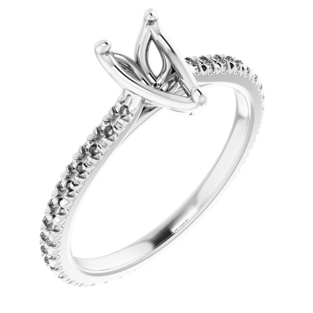 Accented Eternity-Style Engagement Ring