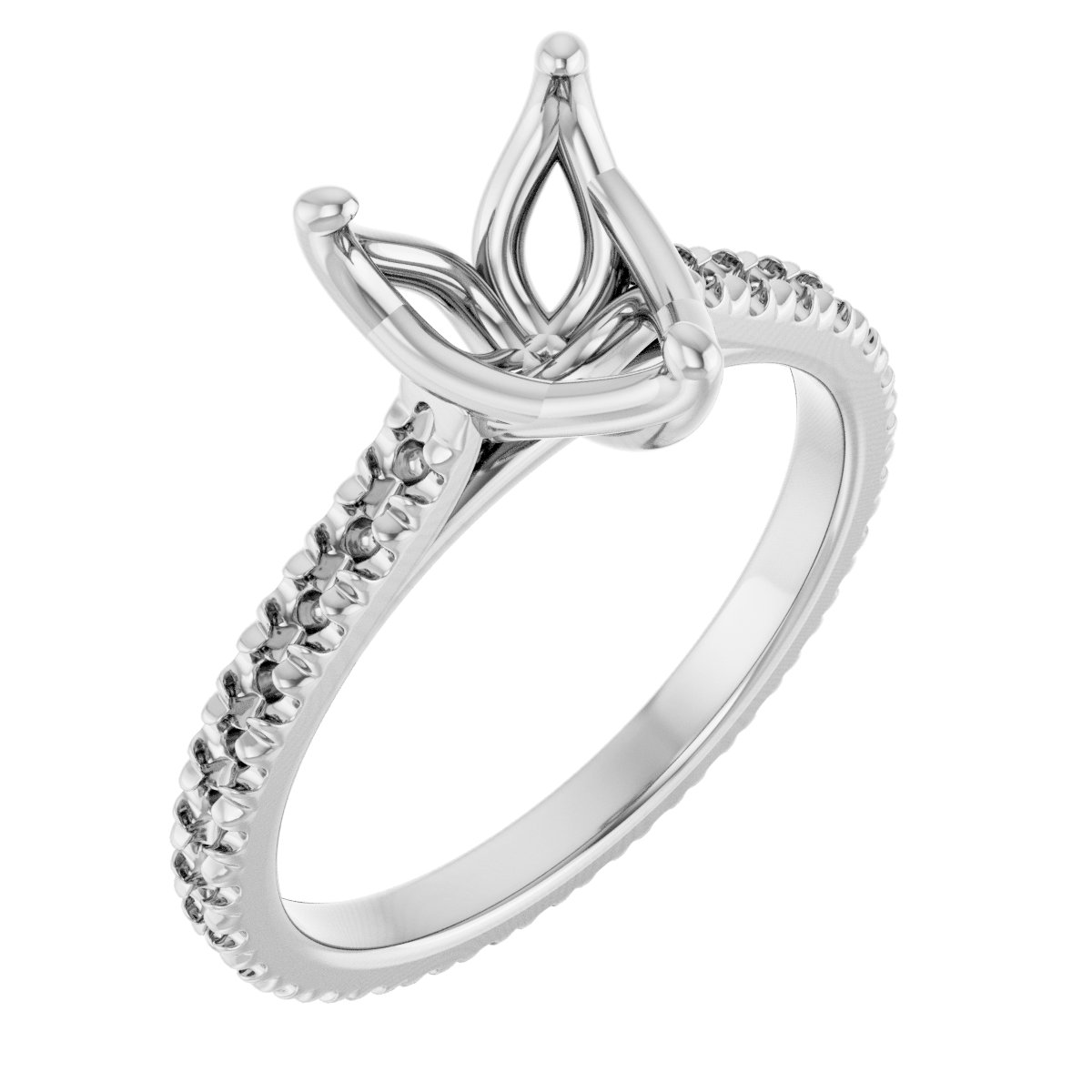 Accented Eternity-Style Engagement Ring