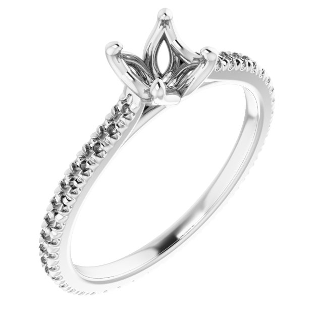 Accented Eternity-Style Engagement Ring