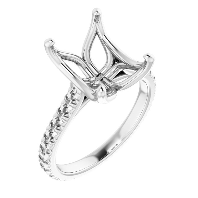 Accented Eternity-Style Engagement Ring