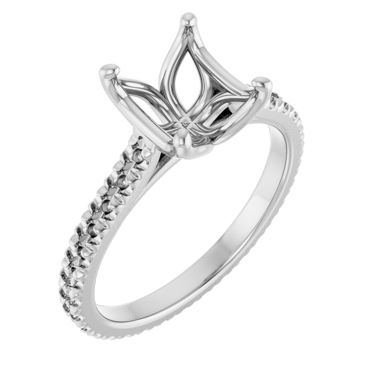 Accented Eternity-Style Engagement Ring