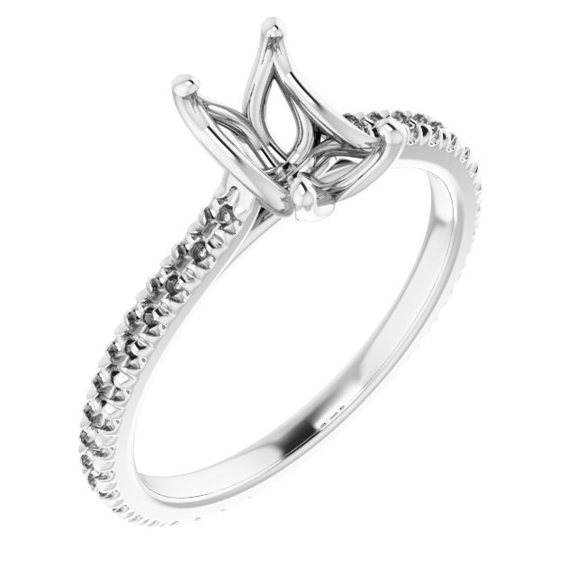Accented Eternity-Style Engagement Ring