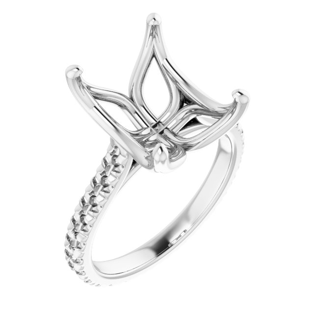 Accented Eternity-Style Engagement Ring