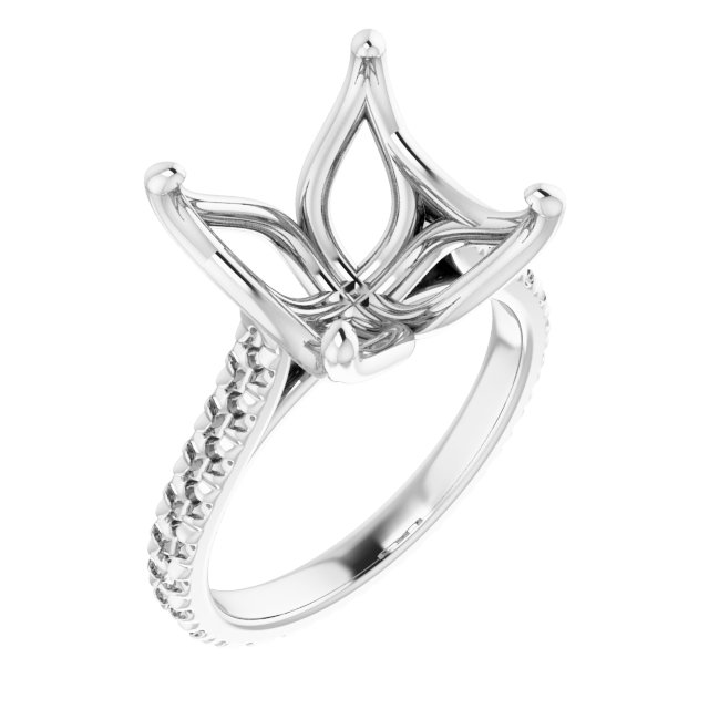 Accented Eternity-Style Engagement Ring