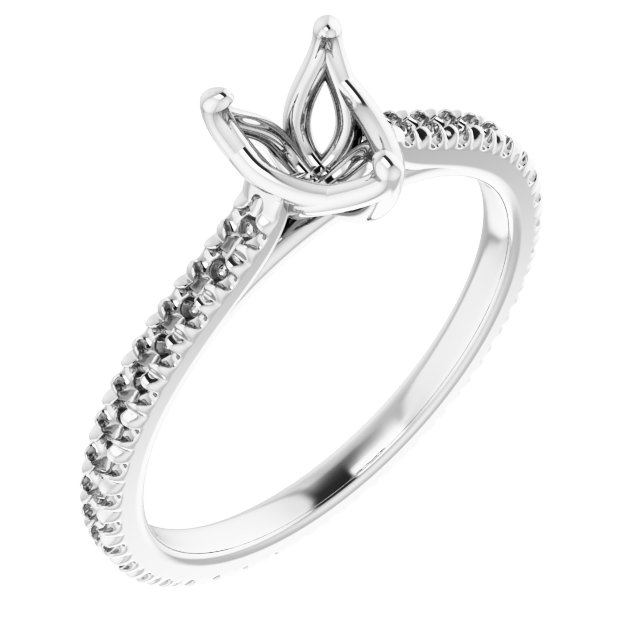 Accented Eternity-Style Engagement Ring