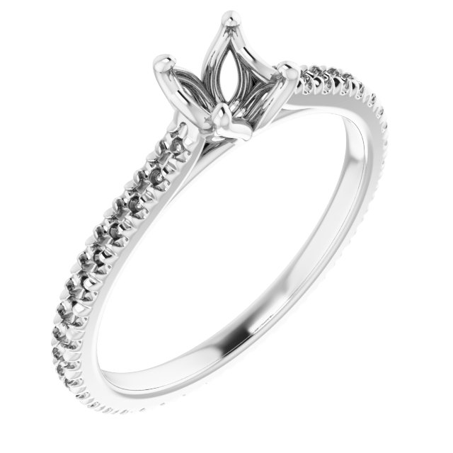 Accented Eternity-Style Engagement Ring