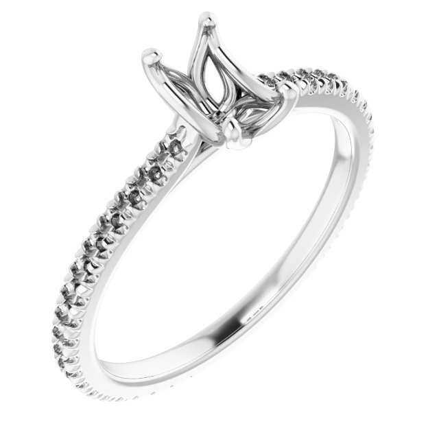 Accented Eternity-Style Engagement Ring