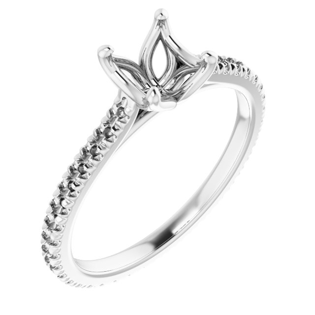 Accented Eternity-Style Engagement Ring