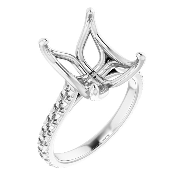 Accented Eternity-Style Engagement Ring