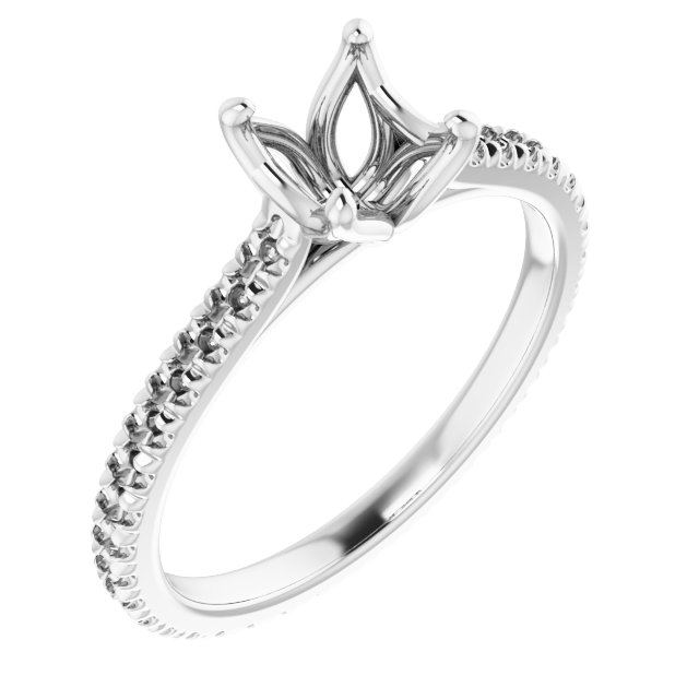 Accented Eternity-Style Engagement Ring