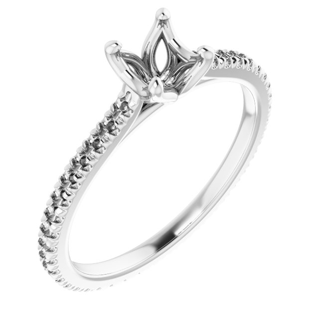 Accented Eternity-Style Engagement Ring