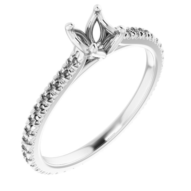 Accented Eternity-Style Engagement Ring