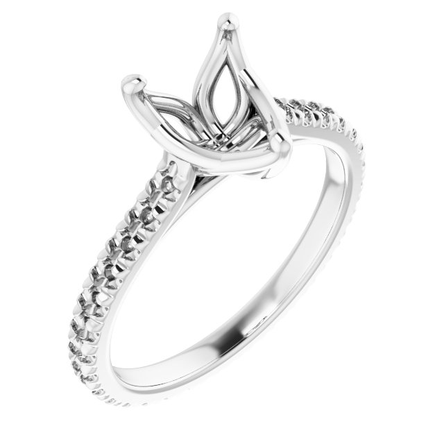 Accented Eternity-Style Engagement Ring