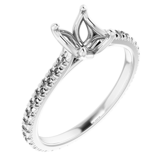 Accented Eternity-Style Engagement Ring