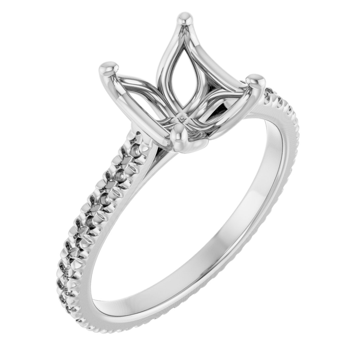 Accented Eternity-Style Engagement Ring