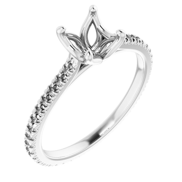Accented Eternity-Style Engagement Ring