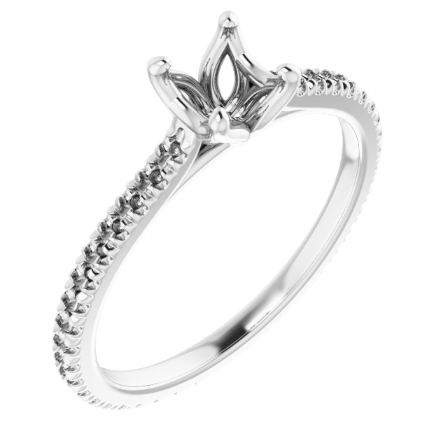 Accented Eternity-Style Engagement Ring