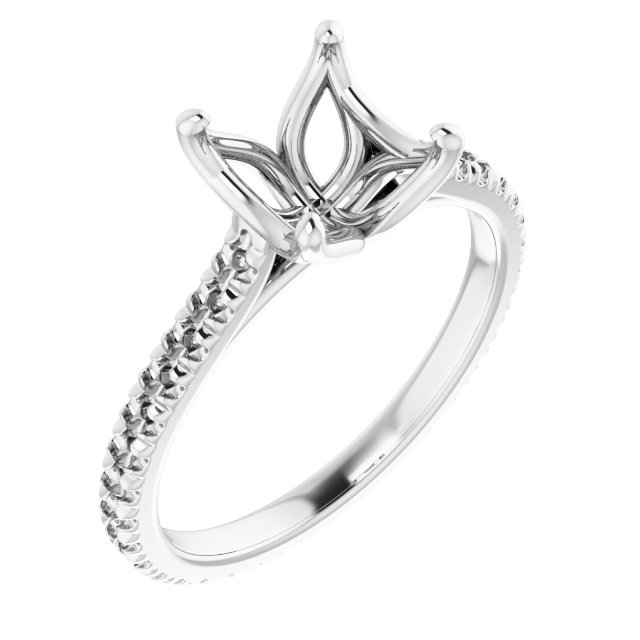 Accented Eternity-Style Engagement Ring