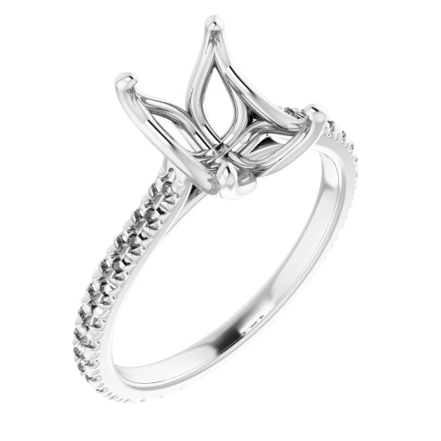 Accented Eternity-Style Engagement Ring