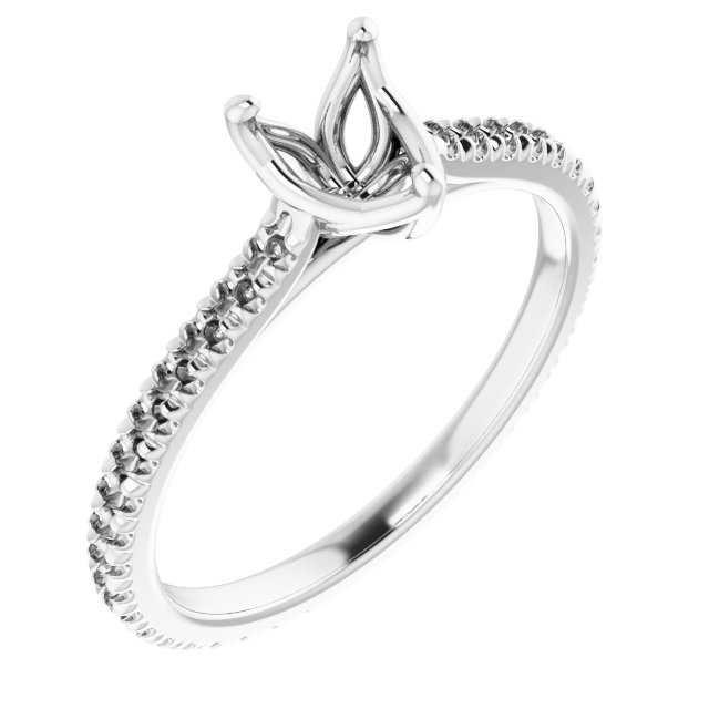 Accented Eternity-Style Engagement Ring