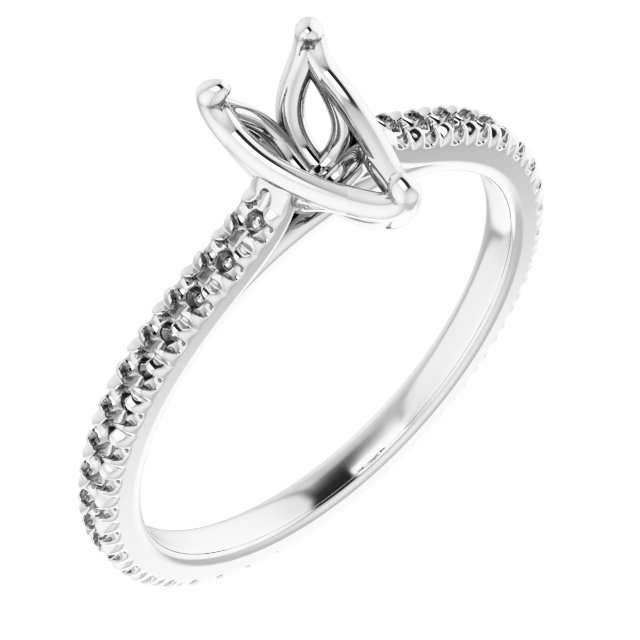 Accented Eternity-Style Engagement Ring