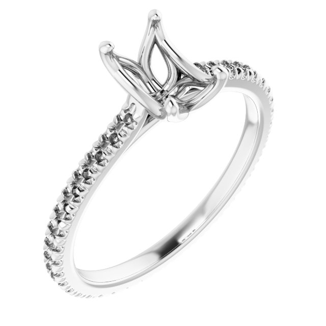 Accented Eternity-Style Engagement Ring