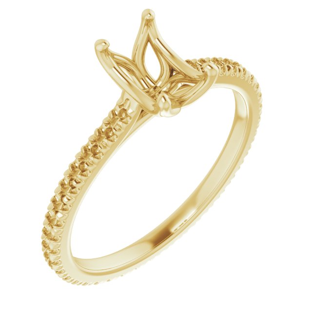 Accented Eternity-Style Engagement Ring