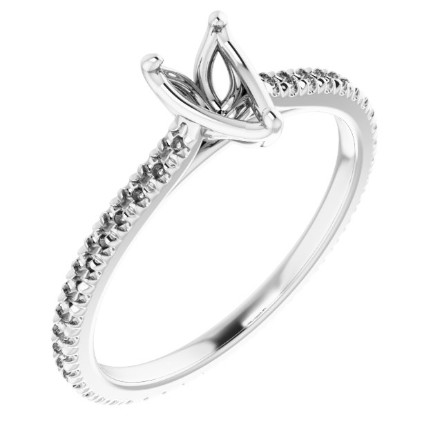 Accented Eternity-Style Engagement Ring