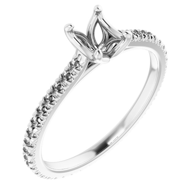 Accented Eternity-Style Engagement Ring