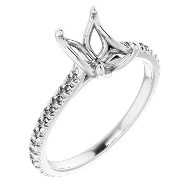 Accented Eternity-Style Engagement Ring