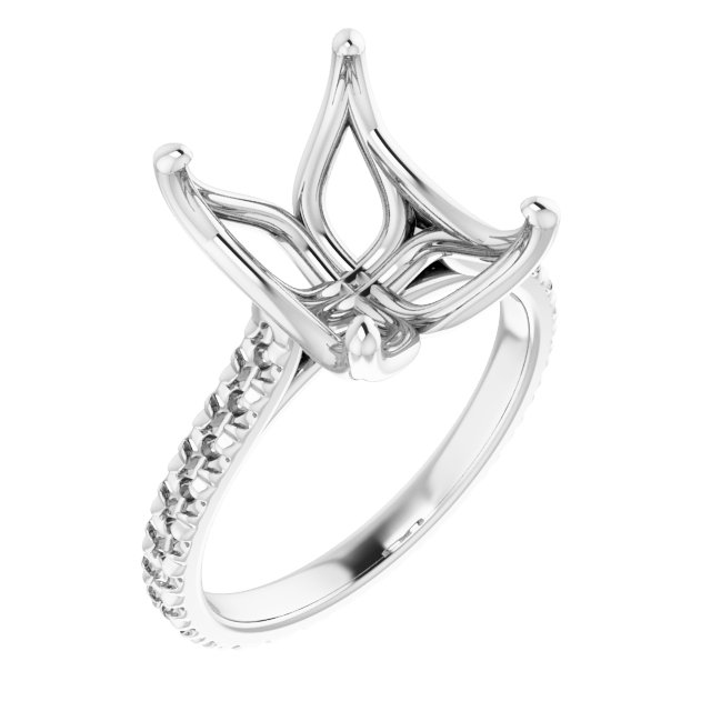 Accented Eternity-Style Engagement Ring