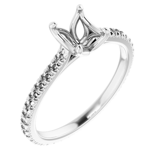 Accented Eternity-Style Engagement Ring