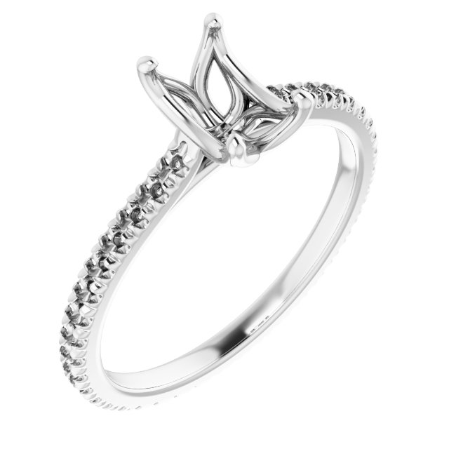 Accented Eternity-Style Engagement Ring