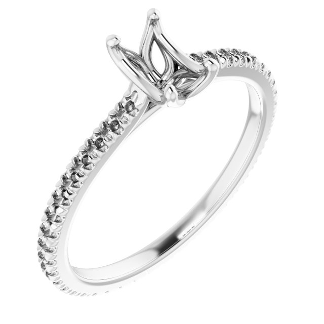 Accented Eternity-Style Engagement Ring